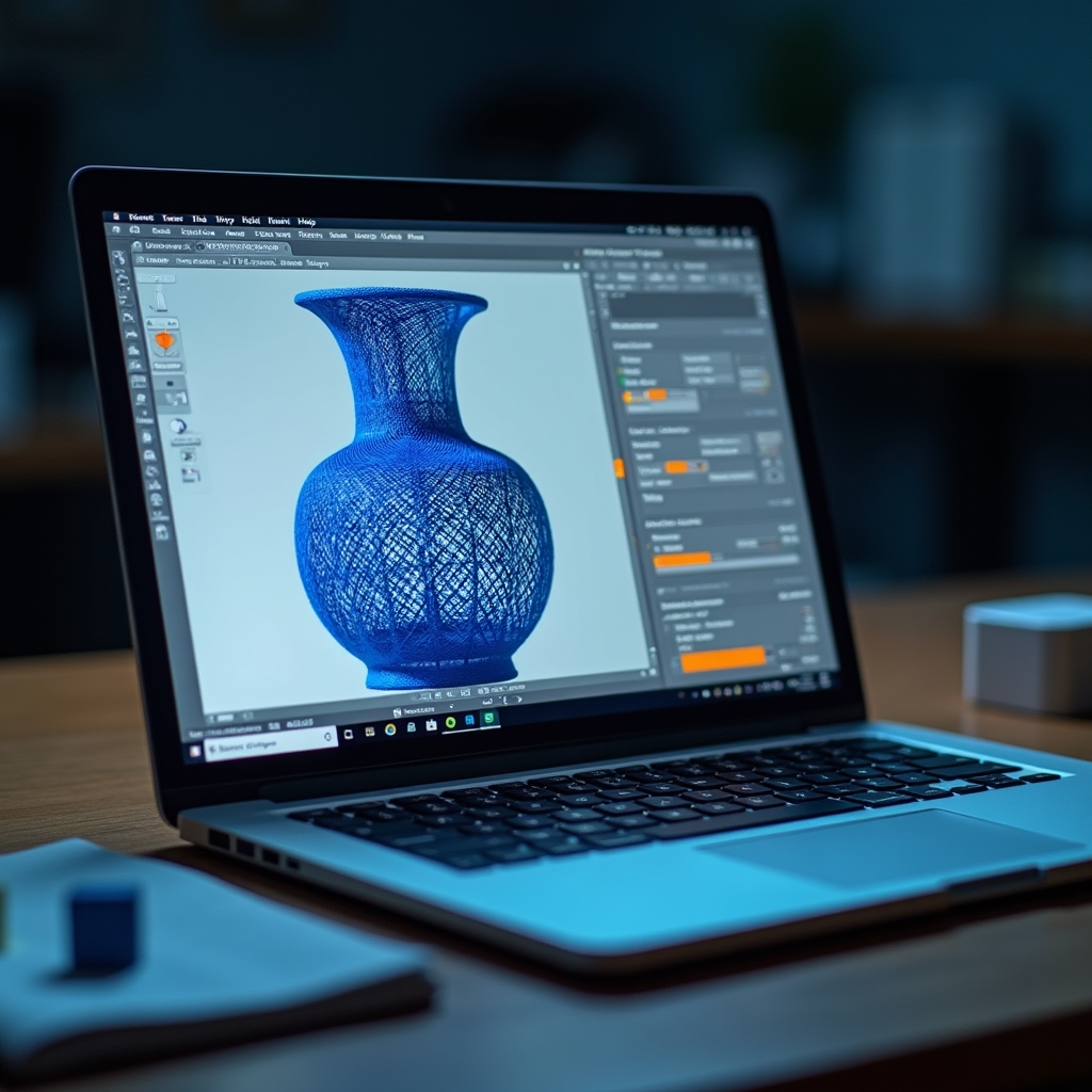 Schermata del software slicer gratuito con un modello 3D pronto per la stampa