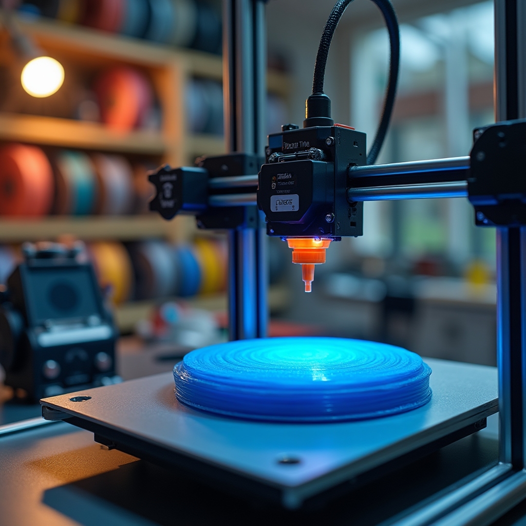 Stampante FDM in funzione nel laboratorio Fynulmorai a Pisa